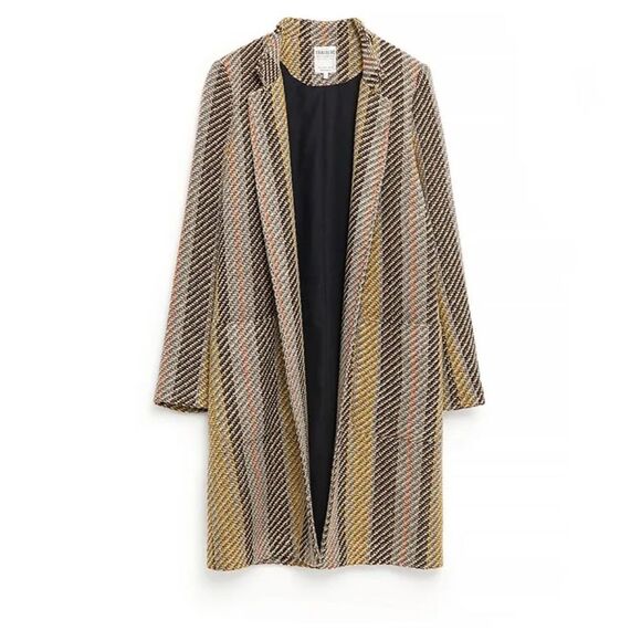 Zara Jackets & Blazers - Zara Trafaluc Outerwear Collection Striped Jacquard Coat Multi Color - Rare